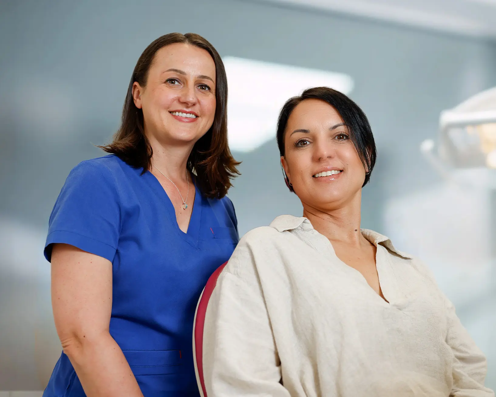 Two patients at the DentVitalis clinic in Rijeka